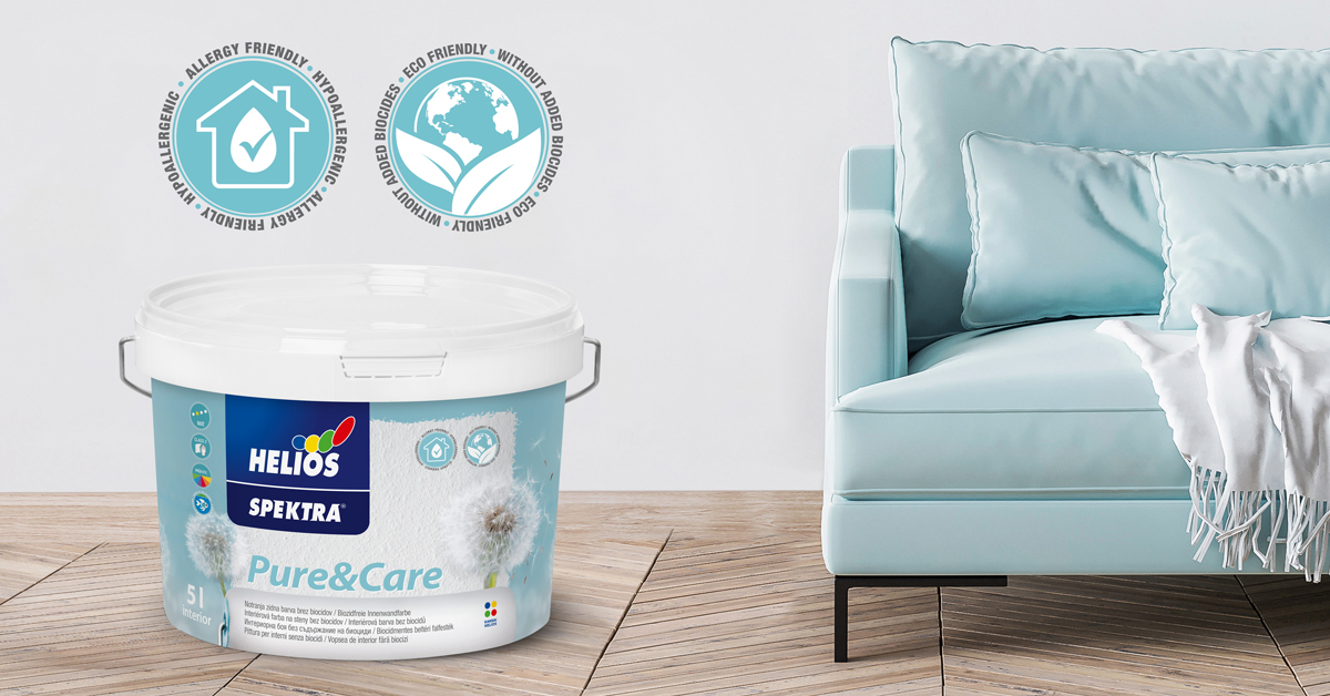 SPEKTRA Pure&Care interior wall paint with no biocides, suitable also