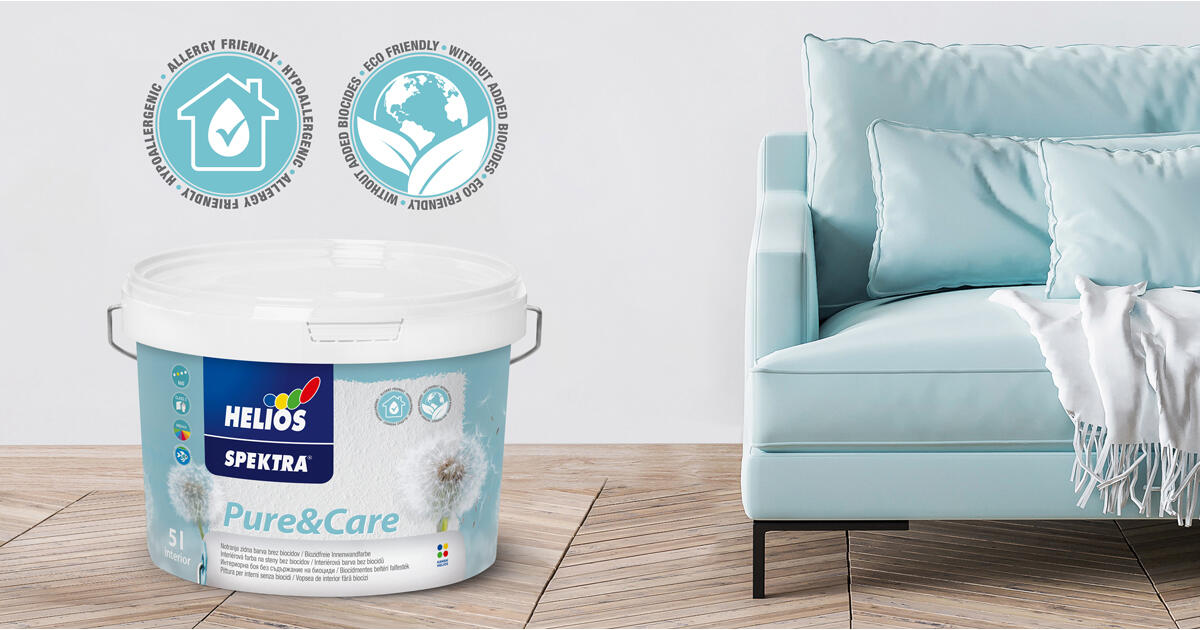 SPEKTRA Pure&Care interior wall paint with no biocides, suitable also
